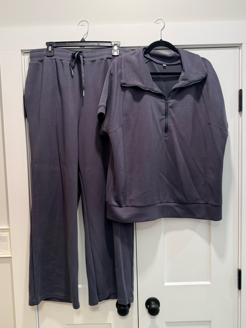 Half-Zip Lounge Set in Charcoal
